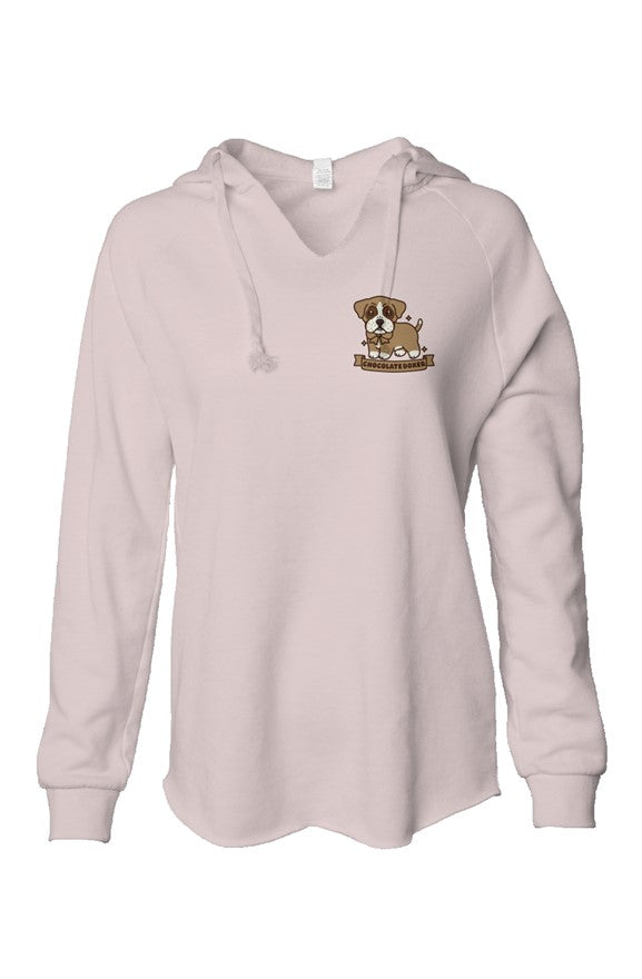 Womens Lightweight  Wash Hooded Sweatshirt