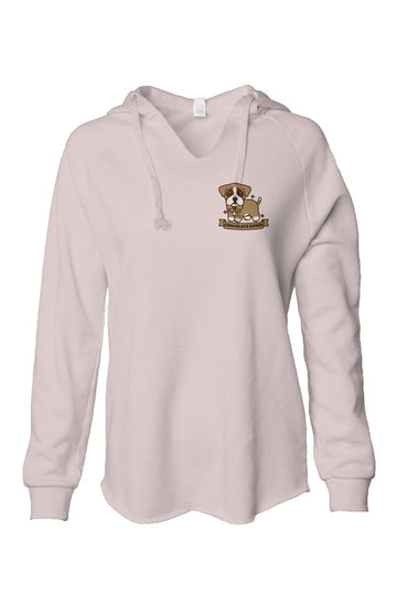 Womens Lightweight  Wash Hooded Sweatshirt